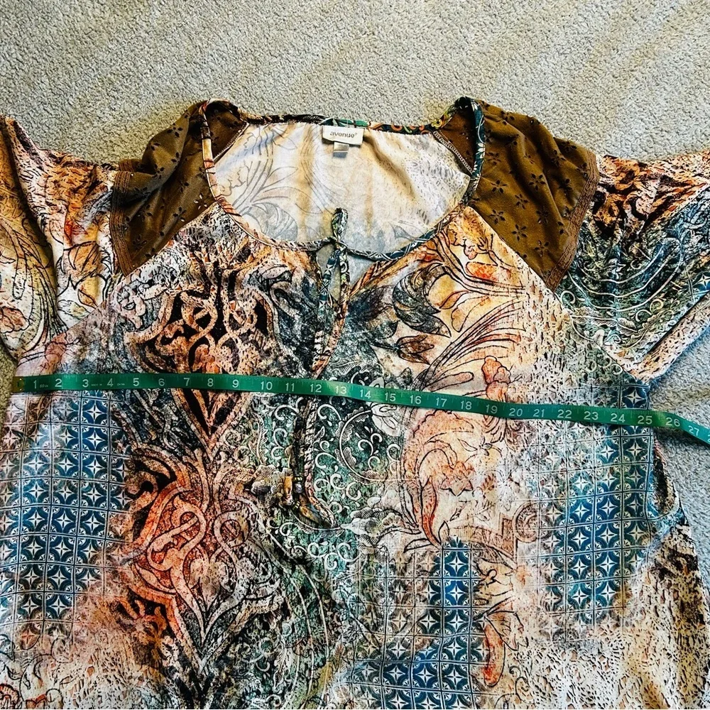 Avenue Multicolor Paisley Blouse - Picture 4 of 7